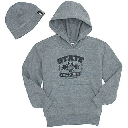 Faded Glory - Boy's Graphic Hooded Sweatshirt & Beanie