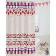 thumbnail image 3 of Fourth of July Independence Day Shower Curtain, Vintage Flowers Plaid Shower Curtain Set with Hooks, Summer Waterproof Fabric Shower Curtains for Bathroom Decor, 72x72 Inch Bath Curtain, 3 of 6