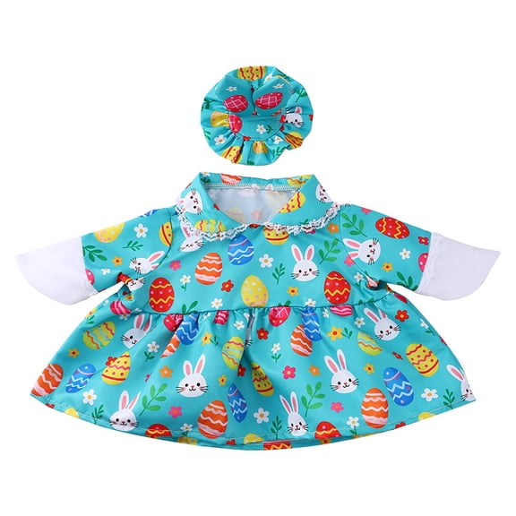 Toyeng 23 inch Easter Porch Clothing - Egg Print Outfits for Outdoor Patio Yard Holiday Decorations Porch Easter Goose Clothing Decoration A 44*29*23 cm