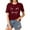Wine, variant on LUOGENLI Female T-shirts for Womens Women Round Neck Short Sleeve Everyday Text Botanical Floral Cat T Shirt Top T-shirts for Women Graphic Tee Valentines Grey S