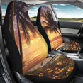 thumbnail image 4 of POLERO Palm Sunset Beach Design Front Seat Cover for Men, 2 Pack Vehicle Seat Covers Elastic Nonslip Car Seat Covers, 4 of 13