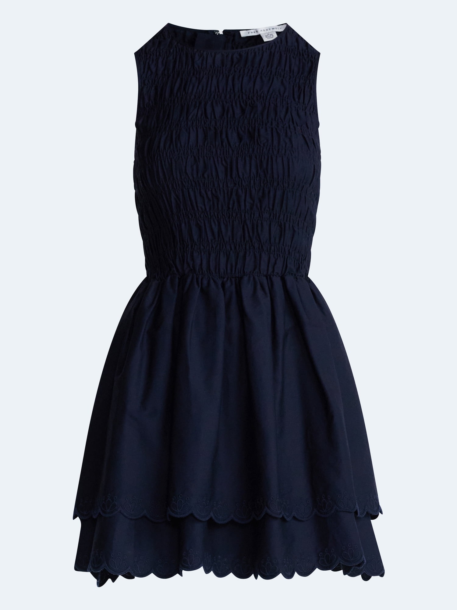 Free Assembly Women's and Women's Plus Smocked Cotton Sleeveless Mini Dress, Sizes XS-4X