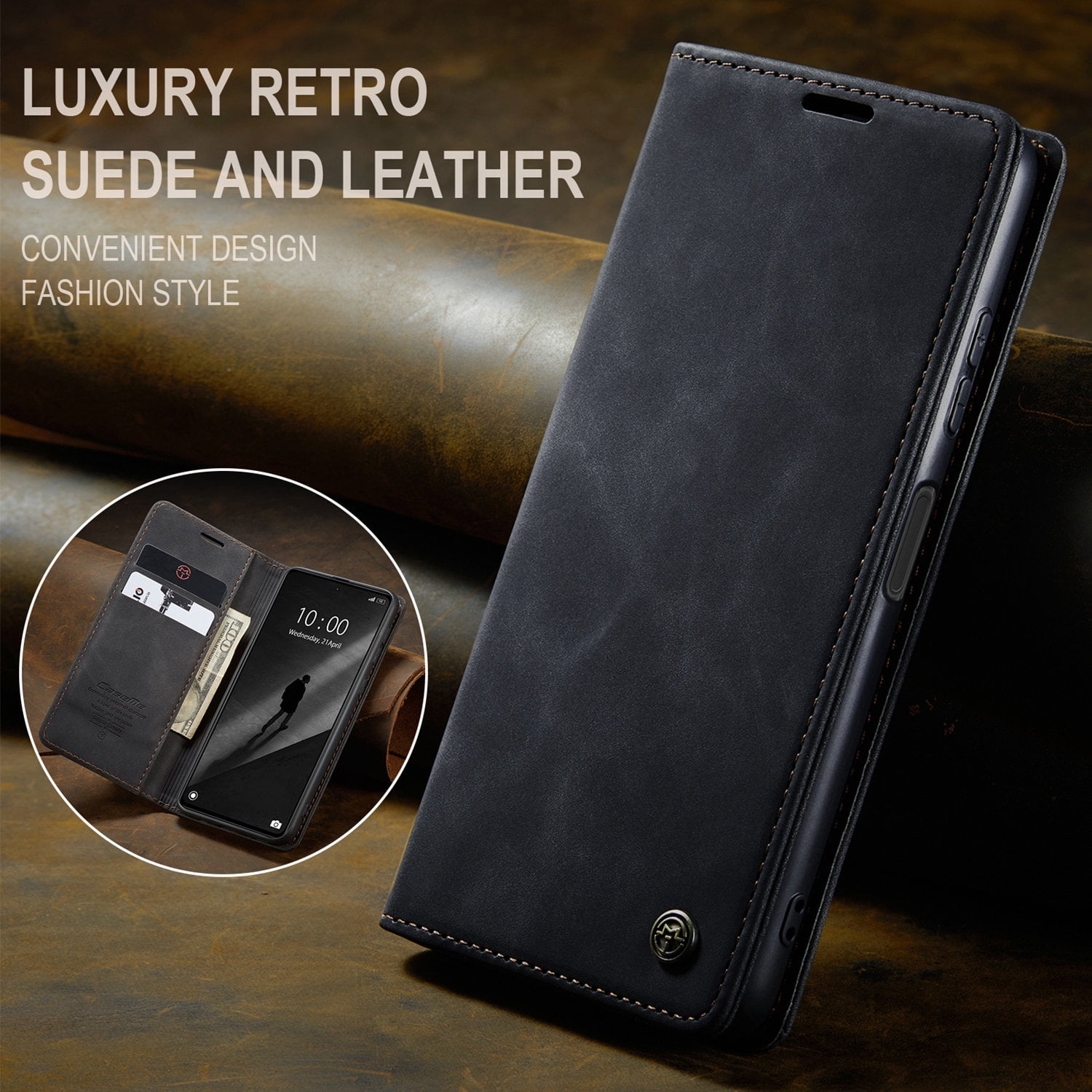 ETFAST Leather Wallet With Card Holder Zipper Phone Case For Xiaomi Poco X5 Pro High Quality Leather Phone Case