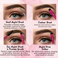 thumbnail image 3 of Makeup Eyebrow Brush Kit For Brows Pomade Thin Angled Eye Brow Brush For Shaping And Concealer Brushes To Shape Brows A Set With Firm Duo Spoolie For Blending Arches Winged Eyeliner Stencil, 3 of 10
