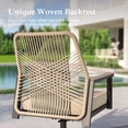 thumbnail image 3 of Sophia & William 7-Piece Outdoor Patio Dining Set Swivel Metal Wicker Chairs and Steel Round Table, 3 of 11
