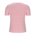 thumbnail image 5 of ZyeKqe Womens Tops Eyelet Short Sleeve Shirts Round Neck T Shirts Loose Fitted Blouses Top, 5 of 8