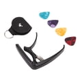 thumbnail image 2 of Guitar Picks Capo Set, Black Easy To Clip Guitar Capo Strong Spring  For Playing, 2 of 8