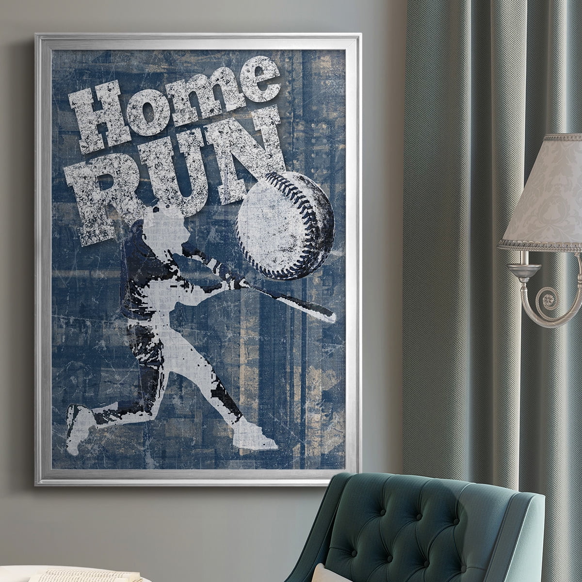 Home Run Hitter Premium Framed Print - Ready to Hang