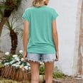 thumbnail image 4 of Heisall Womens Tops Round Neck Loose Solid Color Tshirts Tank Tops Casual Fashion, 4 of 8