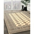 thumbnail image 2 of Ahgly Company Indoor Round Traditional Golden Blonde Gold Persian Area Rugs, 4' Round, 2 of 6