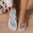 thumbnail image 4 of AXXD Silver Walking Sandals Women Comfort Summer Flat Beach Vacation Leisure Soft Flat Bottomed Sandals Mothers Day, 4 of 8