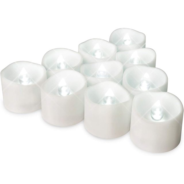 Velas de té a batería con temporizador, 6 horas de encendido y 18 horas de apagado en un ciclo de 24 horas automático, paquete de 12 velas LED con temporizador
