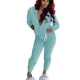 thumbnail image 2 of AXXD Workout Sets For Women Warm Girls Round-Neck Paisley Hoodless Long Sleeve Bikini Sets For Women Suits For Clearence, 2 of 4