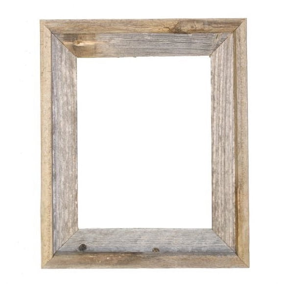 Cadre Ouvert en Bois de Grange Rustic Signature Récupéré 11x14-2 Pouces - Sans Verre Ni Dossier