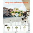 thumbnail image 4 of 10 PCS 9.5 Inch Artificial Flower Ball Bouquet Wedding Table Centerpieces Champagne White Rose Arrangements for Home Decoration, 4 of 6