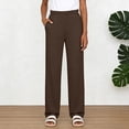 thumbnail image 4 of idosla Womens Sweatpants Loose Casual Drawstring Sweat Pants Elastic Band Straight Leg Athletic Pants with Pockets (Brown, 3XL), 4 of 6