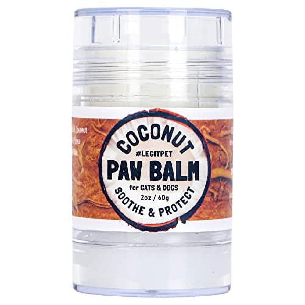 LEGITPET Dog Paw Balm Stick Wax Soother & Moisturizer Cream with Coconut Oil, Shea Butter & Beeswax Healing Protector for Cracked Dog Cat Paws, Snout & Elbows Snow & Dry Weather Protection Ointment