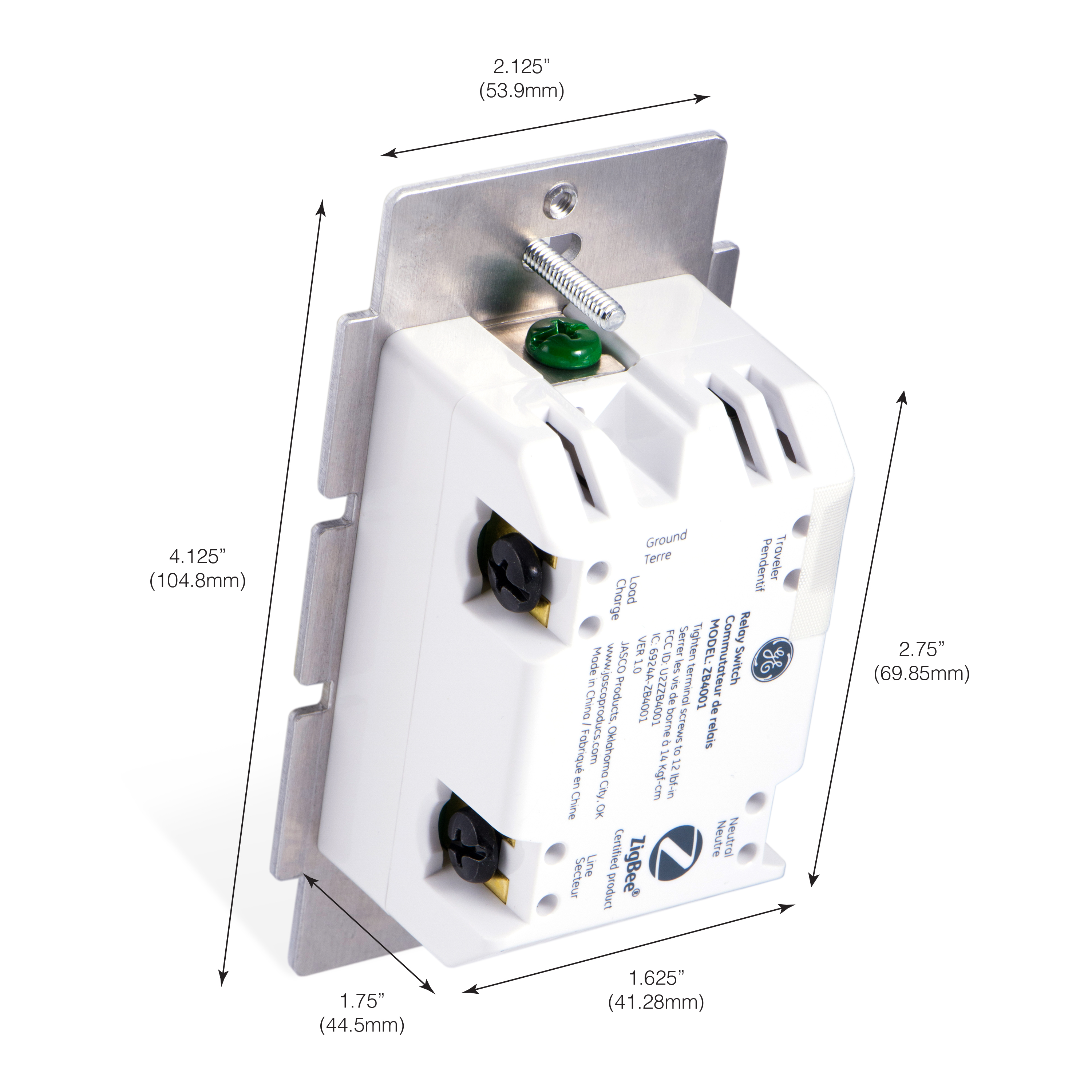 GE ZigBee In-Wall Smart Lighting Dimmer, Hub Required, 45857GE - image 2 of 8