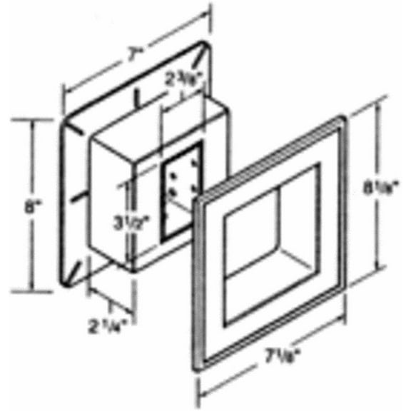 Alcoa Home Exteriors Electrical Mounting Block - Round, Wall Mount - White, 7-1/8" x 7-1/8" — Residential Use, Standard Application