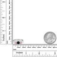 thumbnail image 6 of Gem Stone King 14K White Gold Black Onyx & Pink Lab Grown Diamond 3-Stone Engagement Ring | 0.98 Cttw | Round 5MM and 4MM | Three Stone Wedding Anniversary Promise Ring for Women (Size 5), 6 of 6