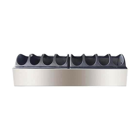 Metal Duck Feeding Tray Poultry Feeder Container Multi Hole for Geese Turkey Pigeon Parrots and Quail