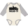 thumbnail image 3 of Inktastic Dallas Texas City Skyline with Grunge Boys or Girls Long Sleeve Baby Bodysuit, 3 of 5