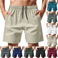 thumbnail image 2 of BRANROY Mens Running Beach Casual Shorts - Loose Fit Drawstring Summer Short Pants for Men, Ideal for Gym, Vacation, and Everyday Use,Black M, 2 of 7
