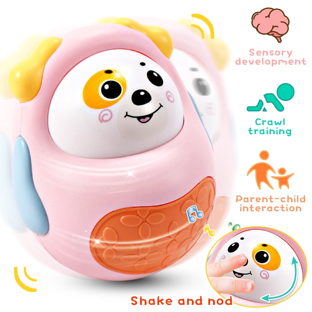 Sky Adorable Roly-Poly Tumbler Doll Baby Toys For Baby 6-12 Months Safe Paci New 