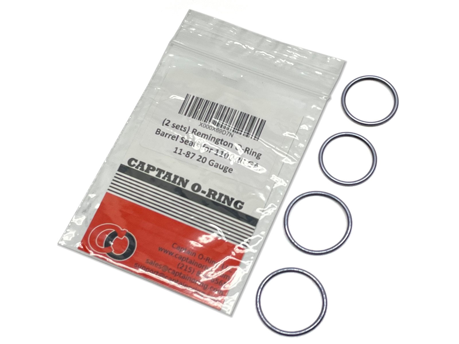 2 sets Remington O-Ring Barrel Seals for 1100 20 GA, 11-87 20 Gauge - All Models STD/LT/LW/SP