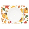 thumbnail image 2 of Ryvnso Placemats Set of 4 Pumpkins Fall Leaves Dining Mats Heat-Resistant Non-Slip Washable Table Mat, 2 of 8