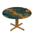 thumbnail image 3 of Acheng Round Tablecloth - The Dazzling Stars and Dreamy Night Sky - Multiple Sizes - Machine Washable 42-46, 3 of 8
