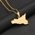 thumbnail image 2 of kurtrusly Unique Map Of Sicilia Necklace Crafted With Stainless Steel For Modern Look gold 1Set, 2 of 6