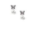 thumbnail image 2 of Delight Jewelry Silvertone Small Niece Heart Silvertone Antiqued Butterfly Post Earrings, 2 of 4