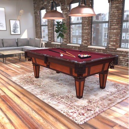 Fat Cat Reno 7.5' Billiard Table with Play Package - Burgundy