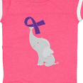 thumbnail image 4 of Inktastic Purple Awareness Ribbon Elephant Boys or Girls Baby Bodysuit, 4 of 5