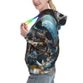 thumbnail image 2 of Lsque Cute Skeletons Figurines Pattern Casual Women's Hoodie,Hooded Sweatshirt with Kangaroo Pocket,Pullover Hoodie with Eye-catching Drawstrings-Small, 2 of 7