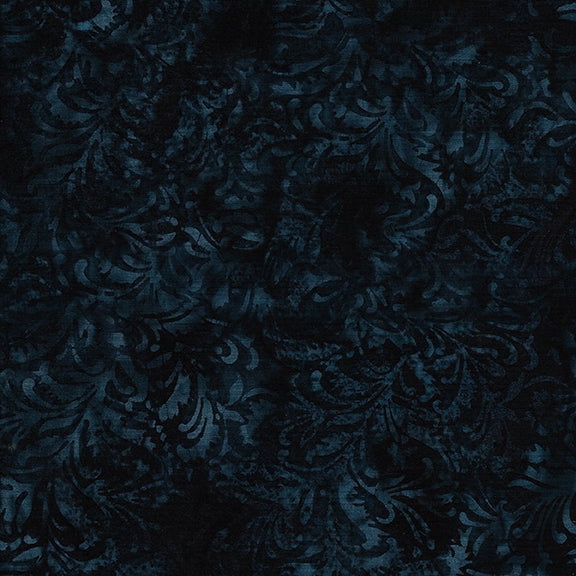 Vertical Vine - Blue Storm - 112209590 - Island Batik - Midnight Glow