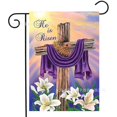 thumbnail image 1 of Easter Cross Print Garden Flag Vertical Double Sided Farmyard Outdoor Decoration, 1 of 5