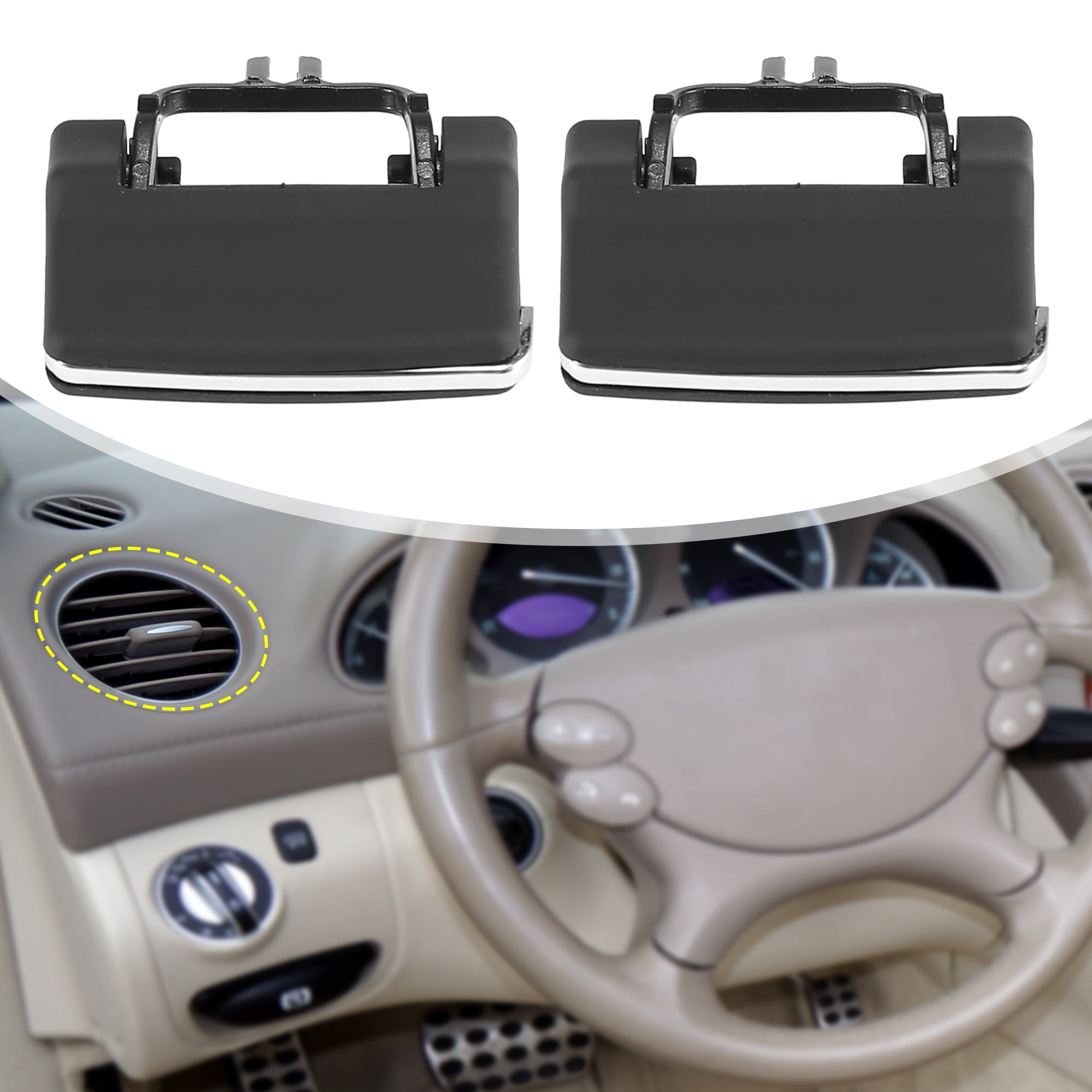 Unique Bargains AC Vent Outlet Tab Clips for for Mercedes Benz GL450 ML350 Pack of 4 Black