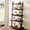 5 Tier, variant on IBF 3-Tier Solid Wood Ladder Bookshelf with Natural Live Edge, Rustic Walnut Storage & Display Leaning Bookcase, Modern Space-Saving Shelf for Living Room, Bedroom, Home Office