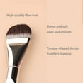 thumbnail image 4 of 1 Count Ultra Thin Flat Foundation Brush for Liquid Cream Masks and Base Application Silver, 4 of 5