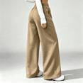 thumbnail image 5 of Akmaiox Wide Leg Sweatpants for Women, Plus Size Drawstring Waist Workout Joggers with Pockets, Casual Comfy Outdoor Hiking Pants, 5 of 7