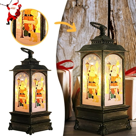 

Fbbwap Christmas Lantern Candlestick Lamp Night Light Old An Snowman Decoration Night Light Desktop Ornaments Christmas Ornaments