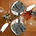thumbnail image 4 of GZHJMY Cloth Napkin Black Gold Grey Marble Kitchen Dining Table Decor for Cocktail Gathering Party Holiday Wedding Everyday Use 1 Pack 20" × 20", 4 of 6