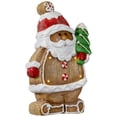 thumbnail image 5 of Northlight Lighted Gingerbread Santa with Frosted Tree Christmas Figure - 16", 5 of 6