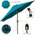 thumbnail image 3 of Parasol de Patio Extérieur 9 Pi (2,7 m), Parasol de Table Extérieur, Parasol de Cour, Parasol de Marché avec 8 Nervures Robustes, Inclinaison à Bouton-Poussoir et Manivelle, 3 of 6