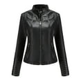 thumbnail image 1 of Women's Faux Leather Motocross Racer Jacket, 1 of 5