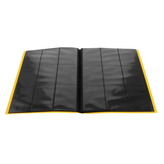 PENIKOKO 1Pack Trading Card Binder Yellow Waterproof Scratch For Collectors And Gamers