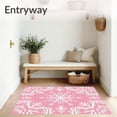 thumbnail image 3 of ODIKA 6x9 Machine Washable Non-Slip Area Rug, Luxurious Crystal Seasonal Adornment High Traffic Rug with Pad, Pink, 739980, 3 of 8