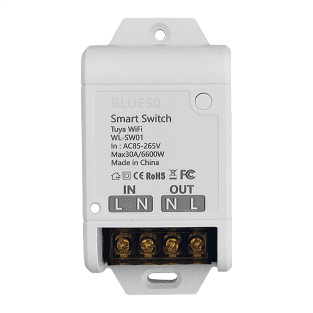 Interruptor Inteligente WIFI de 30 A, de Alta Potencia, con Aplicación Remota, Automatización del Hogar, Enchufe, Lámparas y Linternas por Voz, Hogar Inteligente